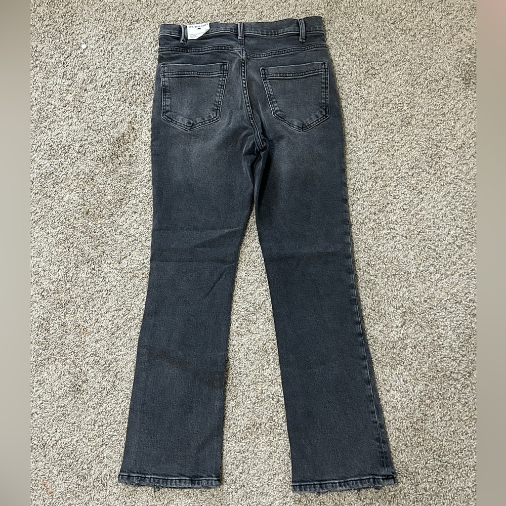 Free People Low Maintenance Mid-Rise Crop Boot Jean Black Size 29 Women's Cotton - Picture 2 of 11